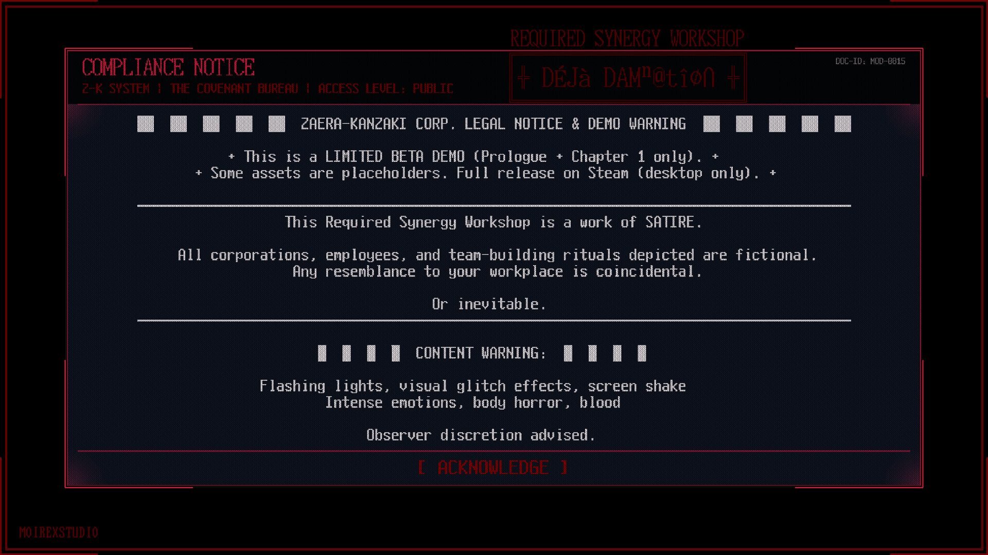 REQUIRED SYNERGY WORKSHOP: Deja Damnation screenshot #11