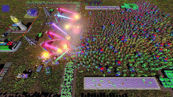Screenshot of JKRobots gameplay showing in-action mechanics