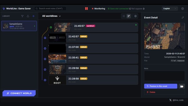 WorldLine: Game Saver game for windows Pc 1