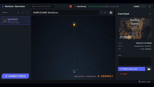 WorldLine: Game Saver screenshot
