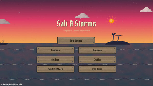 Screenshot of Salt & Storms gameplay showing in-action mechanics