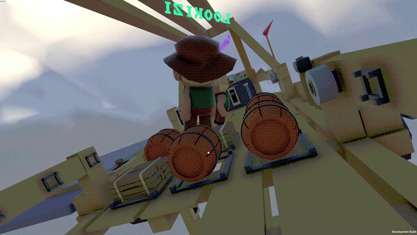 Screenshot of Pigs On The Wings gameplay showing in-action mechanics