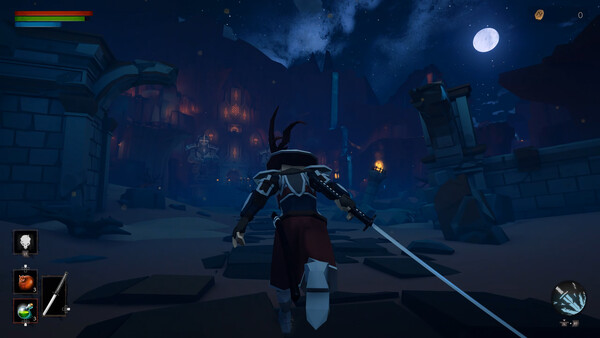 Screenshot of Moonlight Shadows gameplay showing in-action mechanics