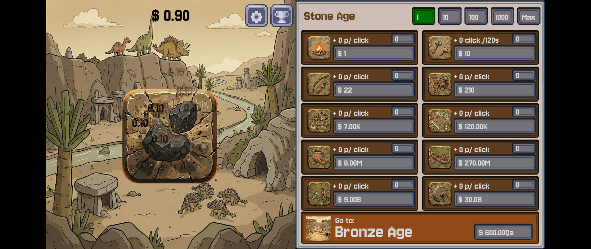 Stone to Silicon - Idle Clicker screenshot #1