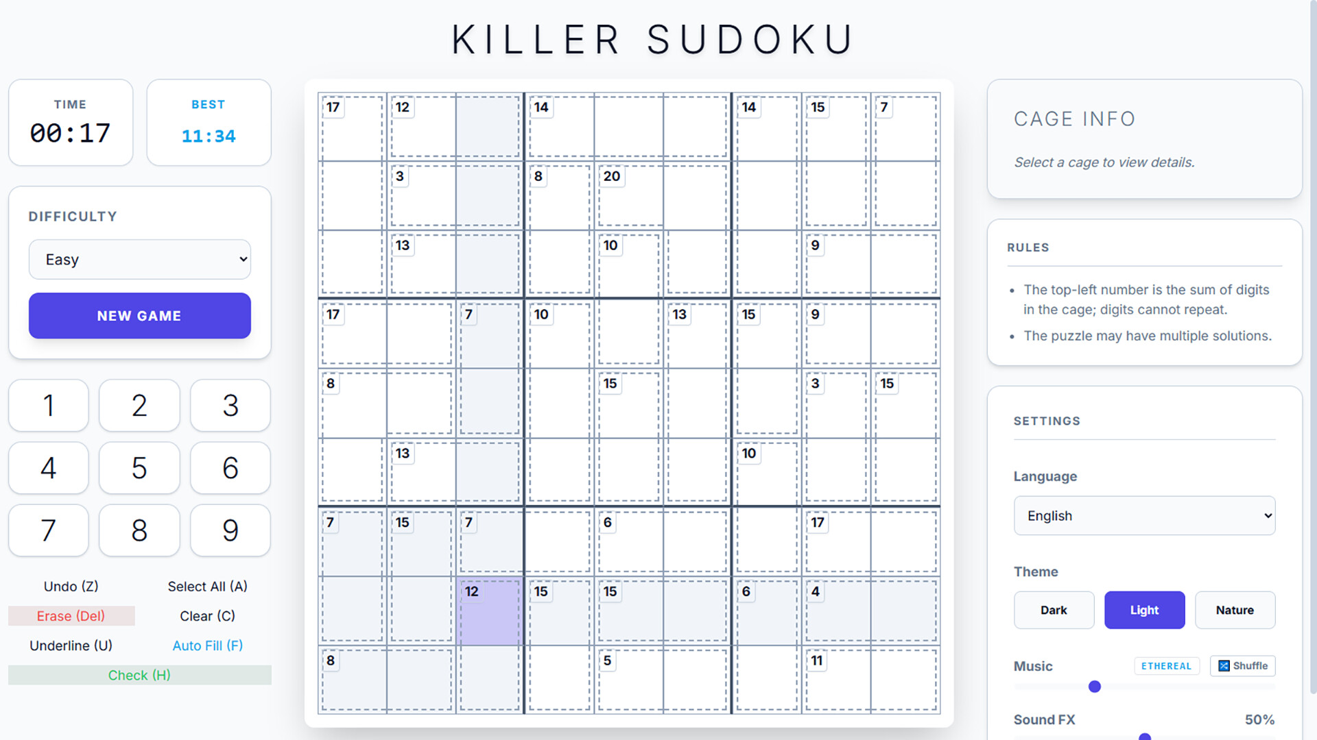 Endless Killer Sudoku Featured Screenshot #1