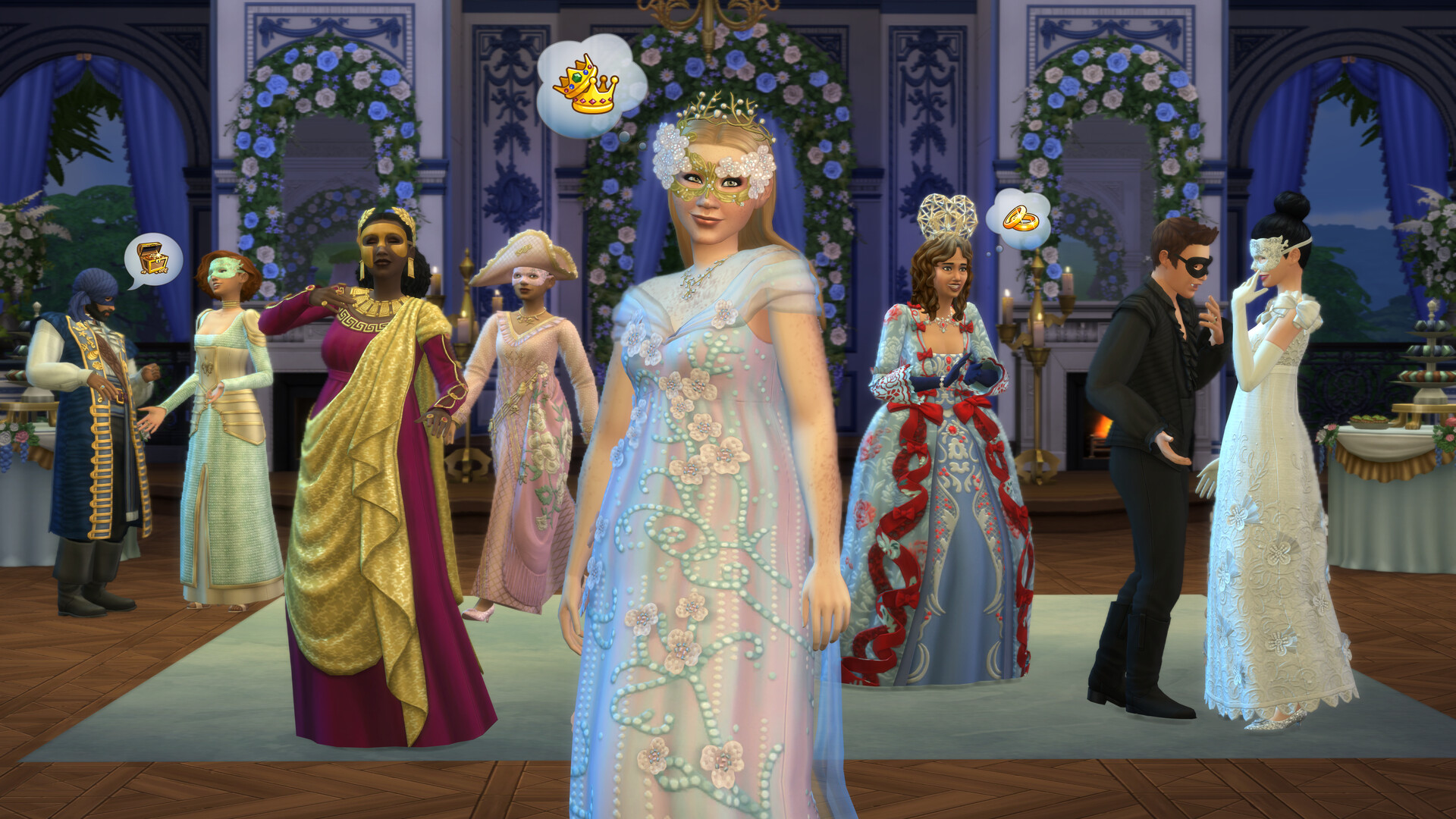 The Sims™ 4 Lady Bridgerton’s Masquerade Ball Fashion Kit Featured Screenshot #1