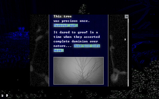 Screenshot of she danced in the wind like a holographic dream before the world died