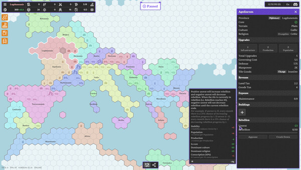 Screenshot of Restitutor: Empire Restored gameplay showing in-action mechanics