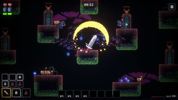 Screenshot of Spell Knight: Abyss Cleaver gameplay showing in-action mechanics