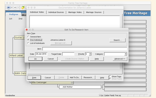 Family Tree Heritage Platinum 9 - Mac screenshot 2