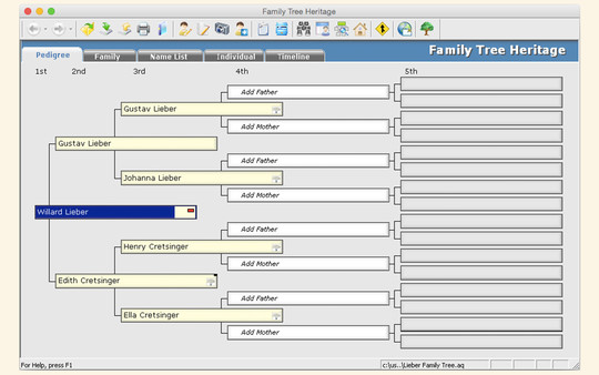 Family Tree Heritage Platinum 9 - Mac screenshot 1