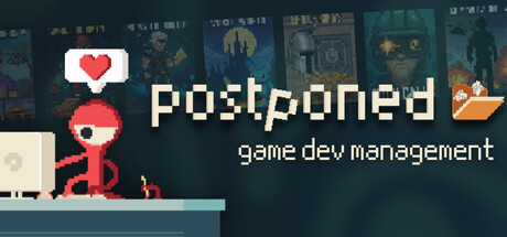 Postponed: Game Dev Management Roguelite header art