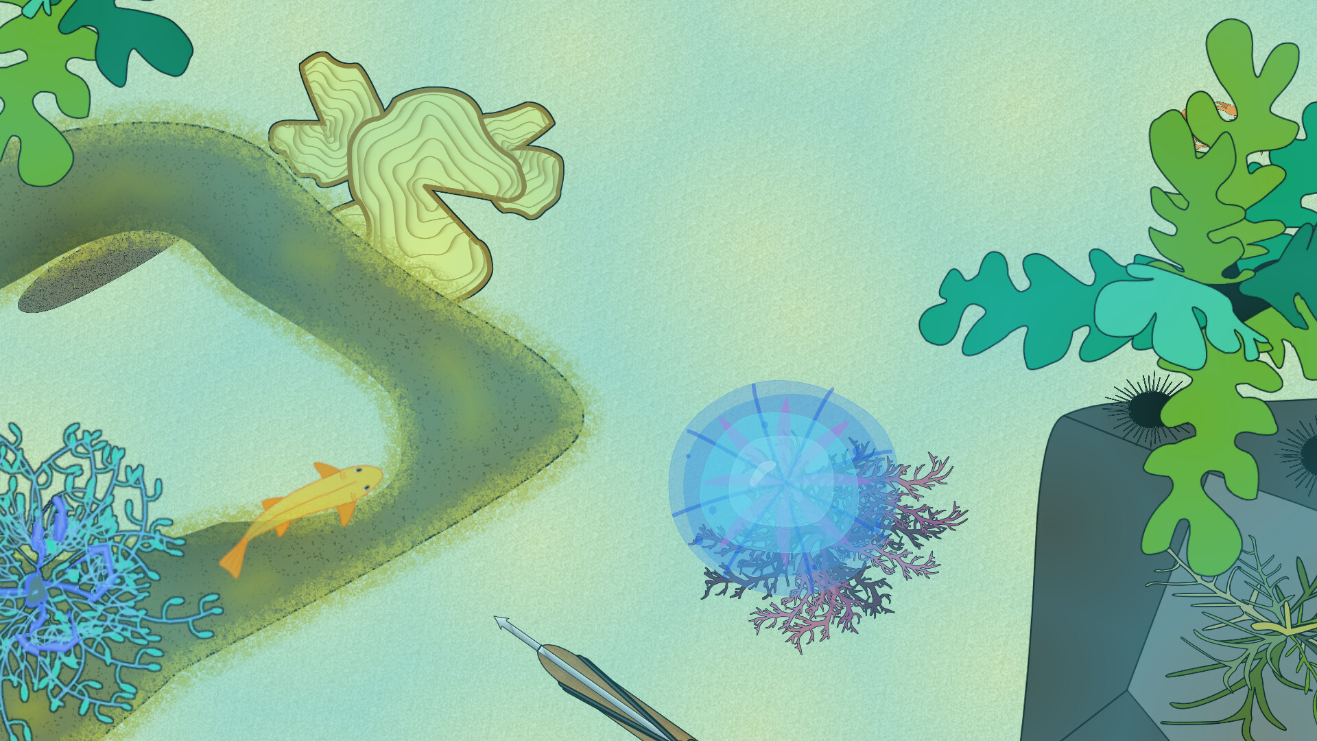 Deep blue descent screenshot #4