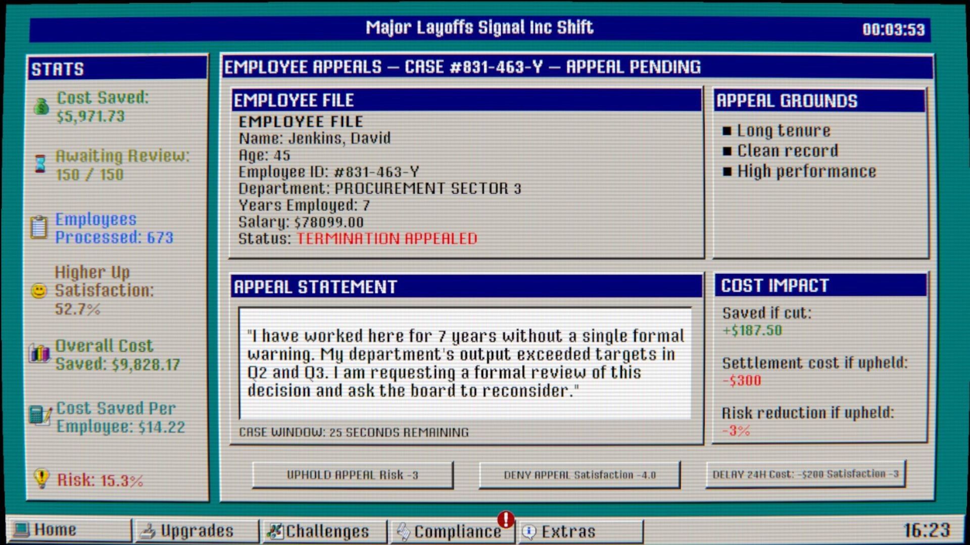 #9. Downsizing.exe (Steam) di: Midnight Rental Games