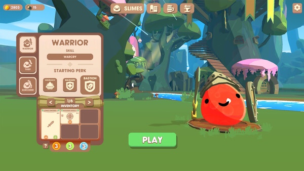 Screenshot of Rogue Slime: PC Edition gameplay showing in-action mechanics