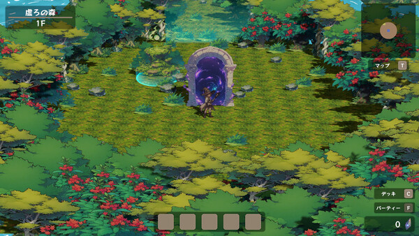 Screenshot of Spirit Dungeon gameplay showing in-action mechanics