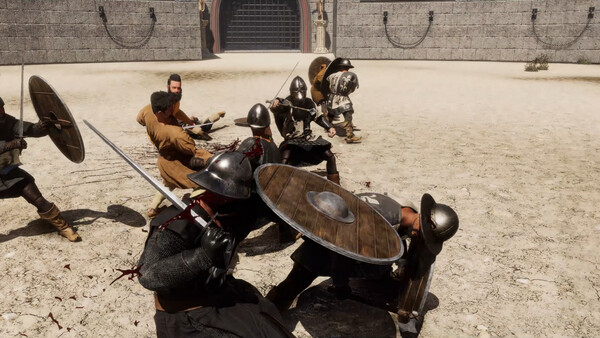 Screenshot of Blood Arena Path of Steel: Prologue gameplay showing in-action mechanics