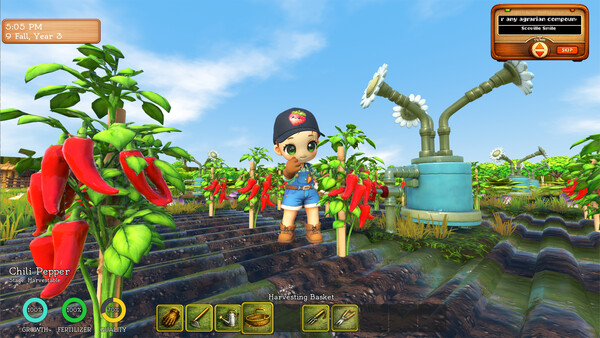 Screenshot of Agraria gameplay showing in-action mechanics