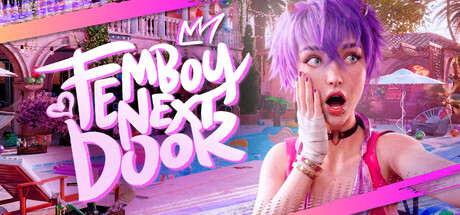 Steam header art for Femboy Next Door 🔞🚪