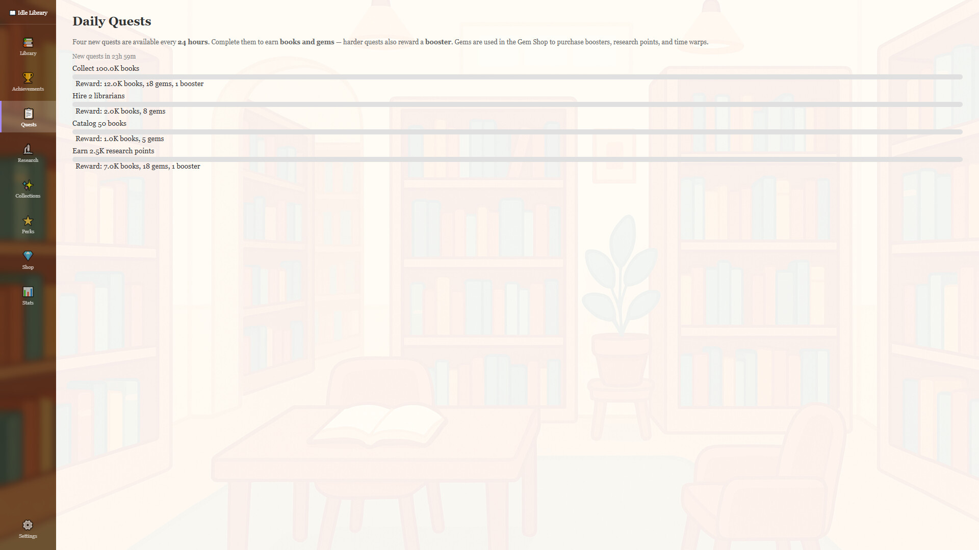 Idle Library screenshot #3