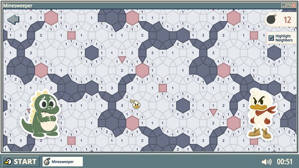 Screenshot of Minesweeper: Next-Gen gameplay showing in-action mechanics