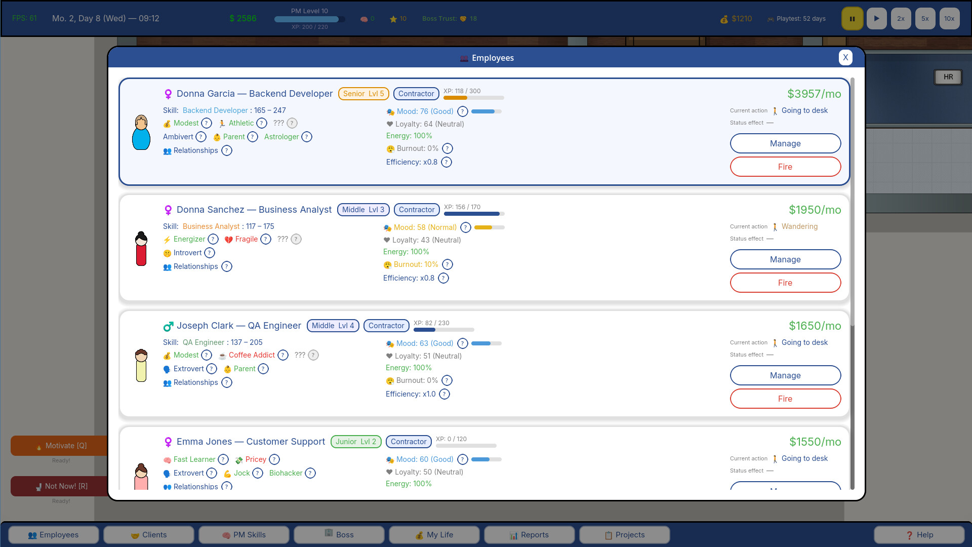 Project manager SIM screenshot #2