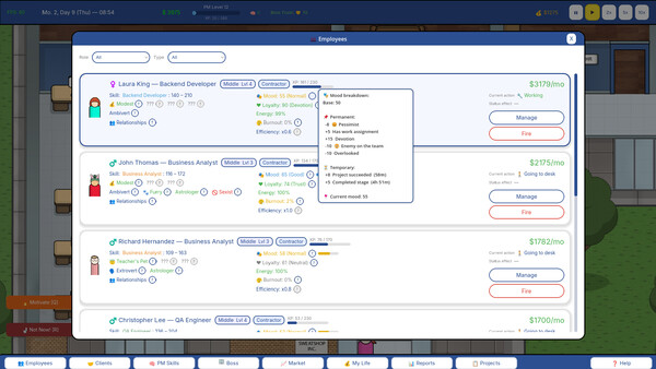 Скриншот 2 из игры Project manager SIM