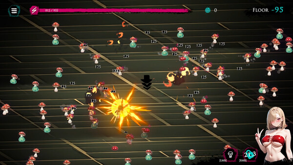 Screenshot of LichXCoven gameplay showing in-action mechanics