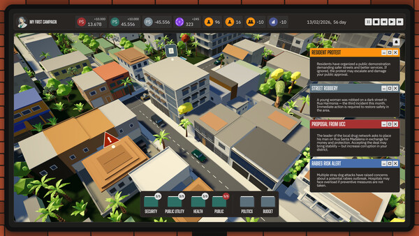 Screenshot of PODER gameplay showing in-action mechanics