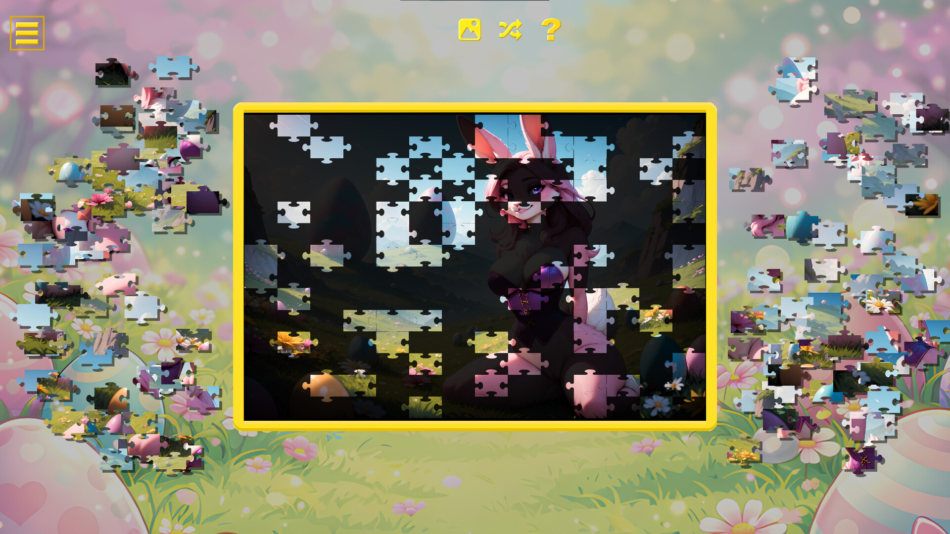 Easter Furry Temptation – Hentai Jigsaw screenshot #4