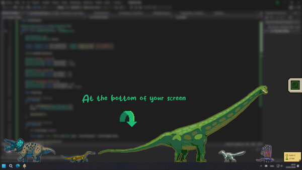 Screenshot 3 of DesktopSaurs - more gameplay footage