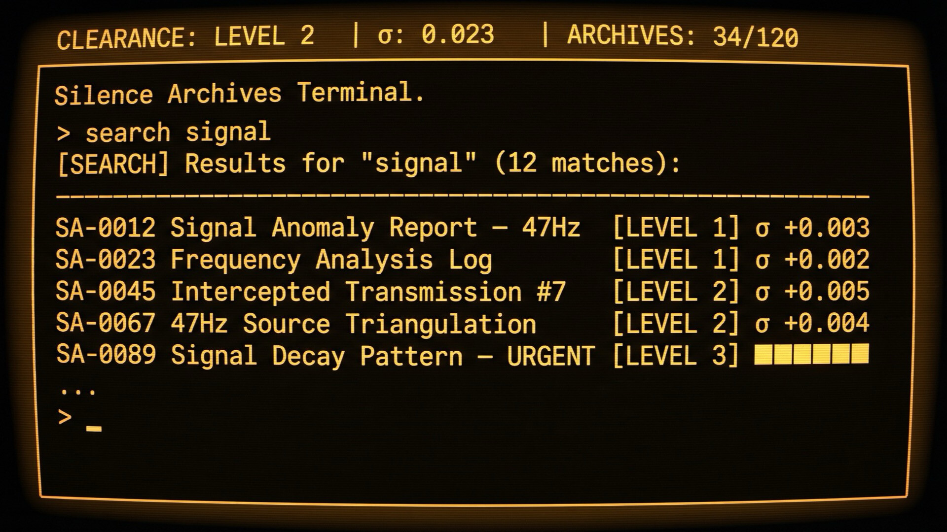 Silence Archives Terminal Featured Screenshot #1