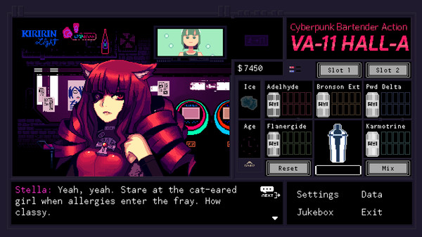 VA-11 Hall-A: 赛博朋克酒保行动-游戏截图