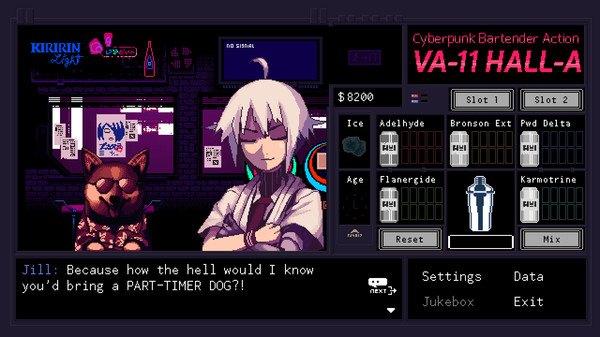 VA-11 Hall-A: 赛博朋克酒保行动-游戏截图