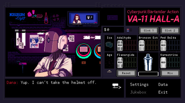 VA-11 Hall-A: 赛博朋克酒保行动-游戏截图