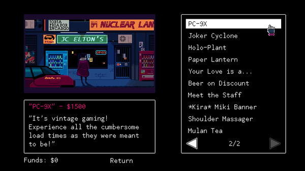 VA-11 Hall-A: 赛博朋克酒保行动-游戏截图