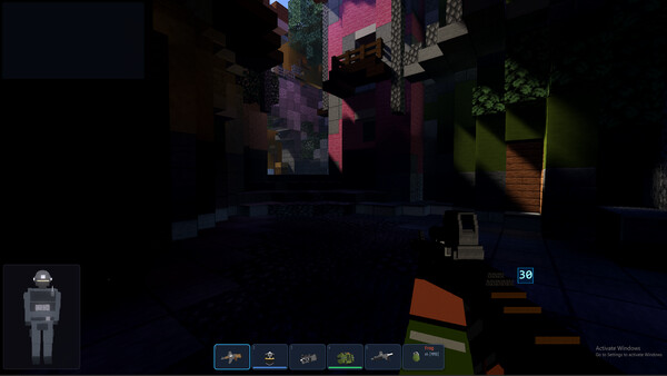 Screenshot of Block Shooter gameplay showing in-action mechanics