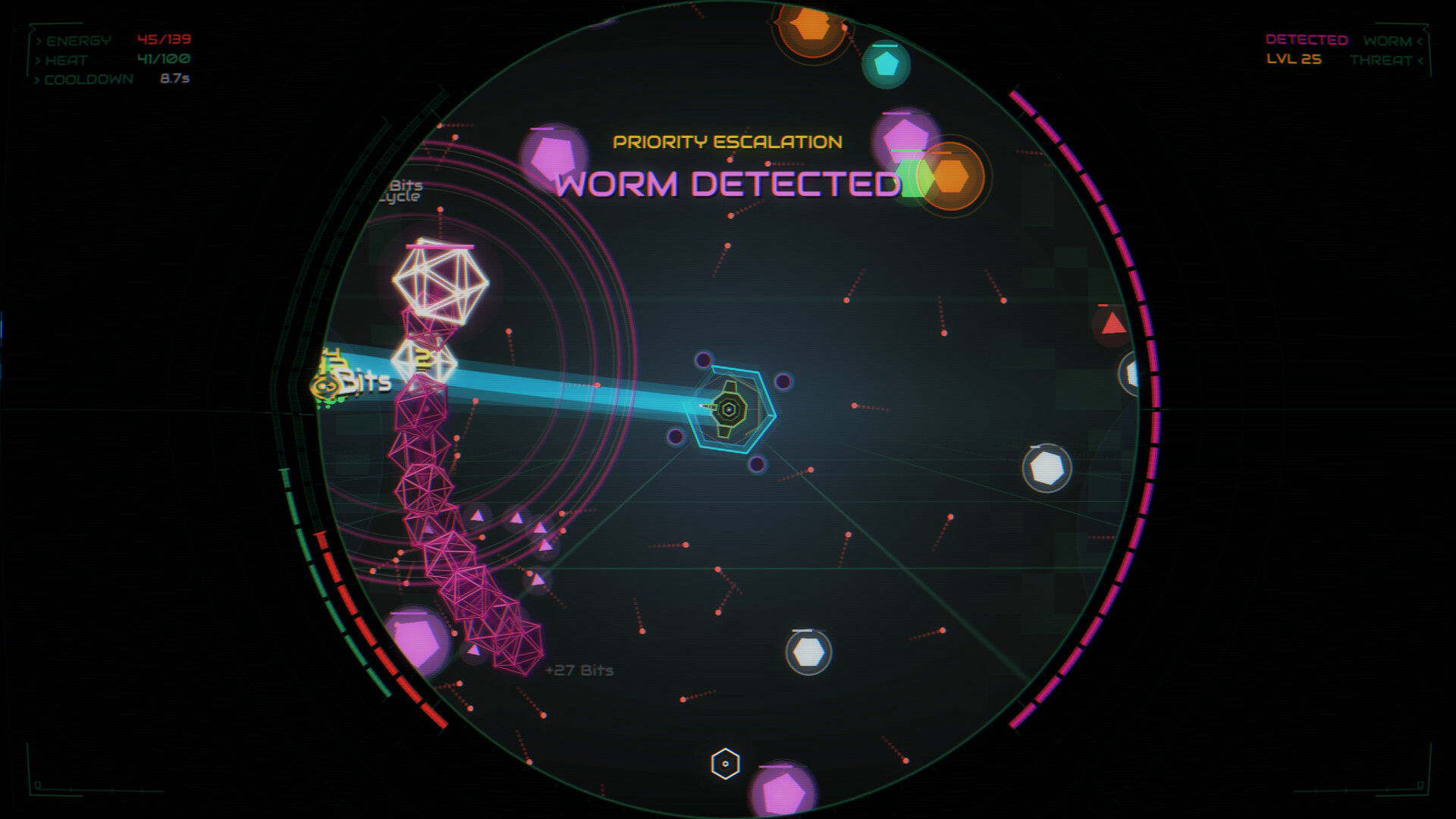 Oleada de virus enfrentando las defensas del sistema