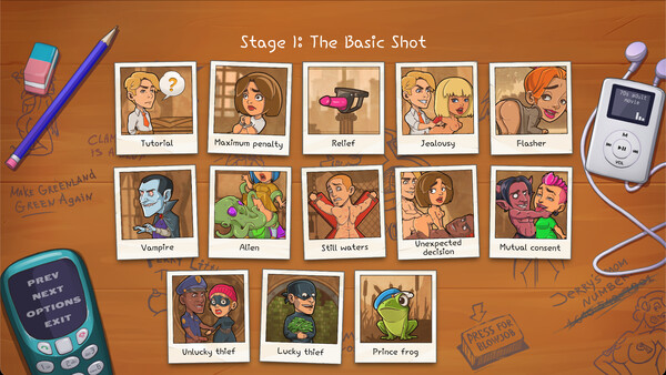 Screenshot of StripoRama gameplay showing in-action mechanics