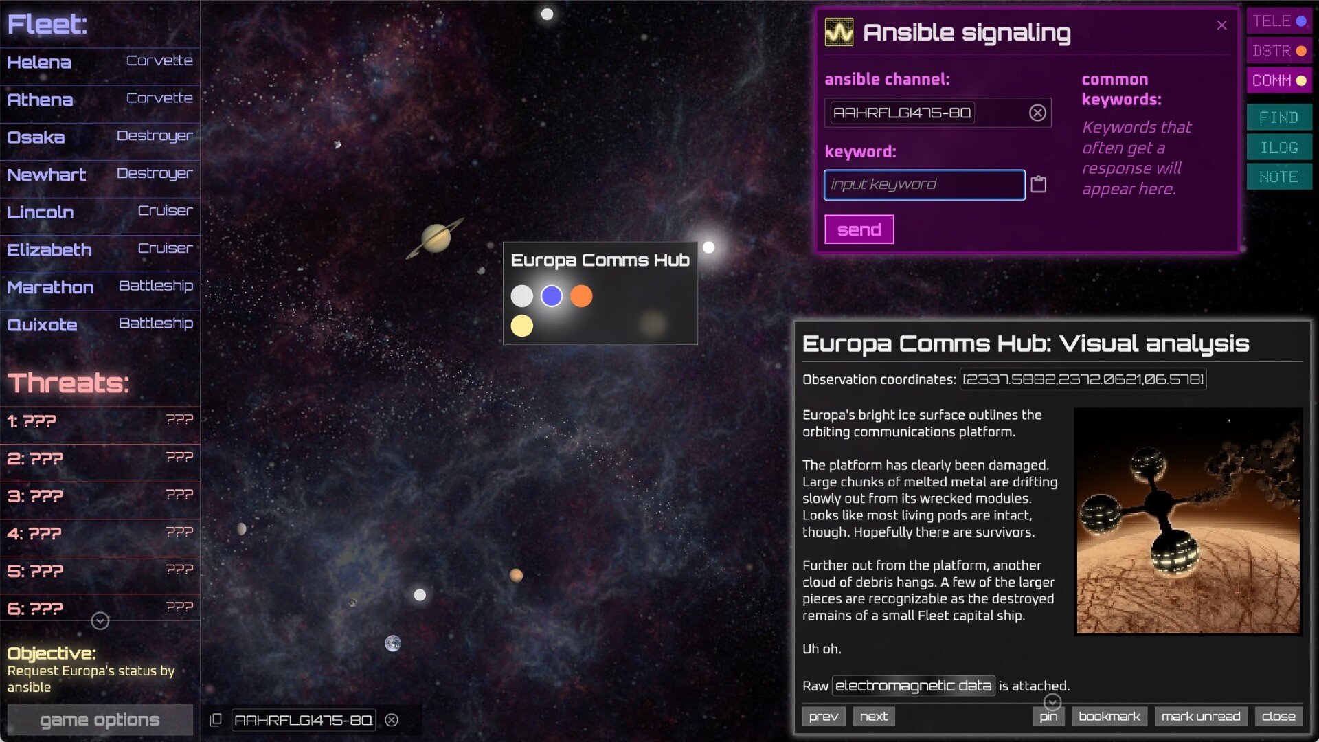 Intelligence screenshot #1