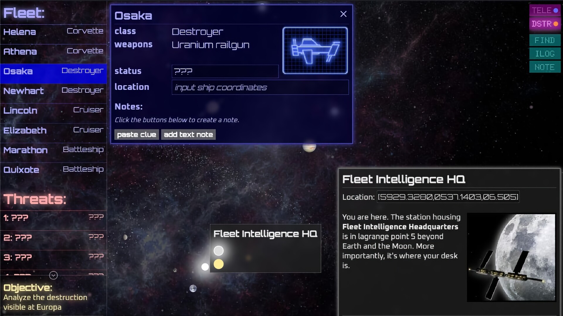 Intelligence screenshot #2