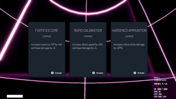 Screenshot 3 of Synthwave Dice TD - more gameplay footage