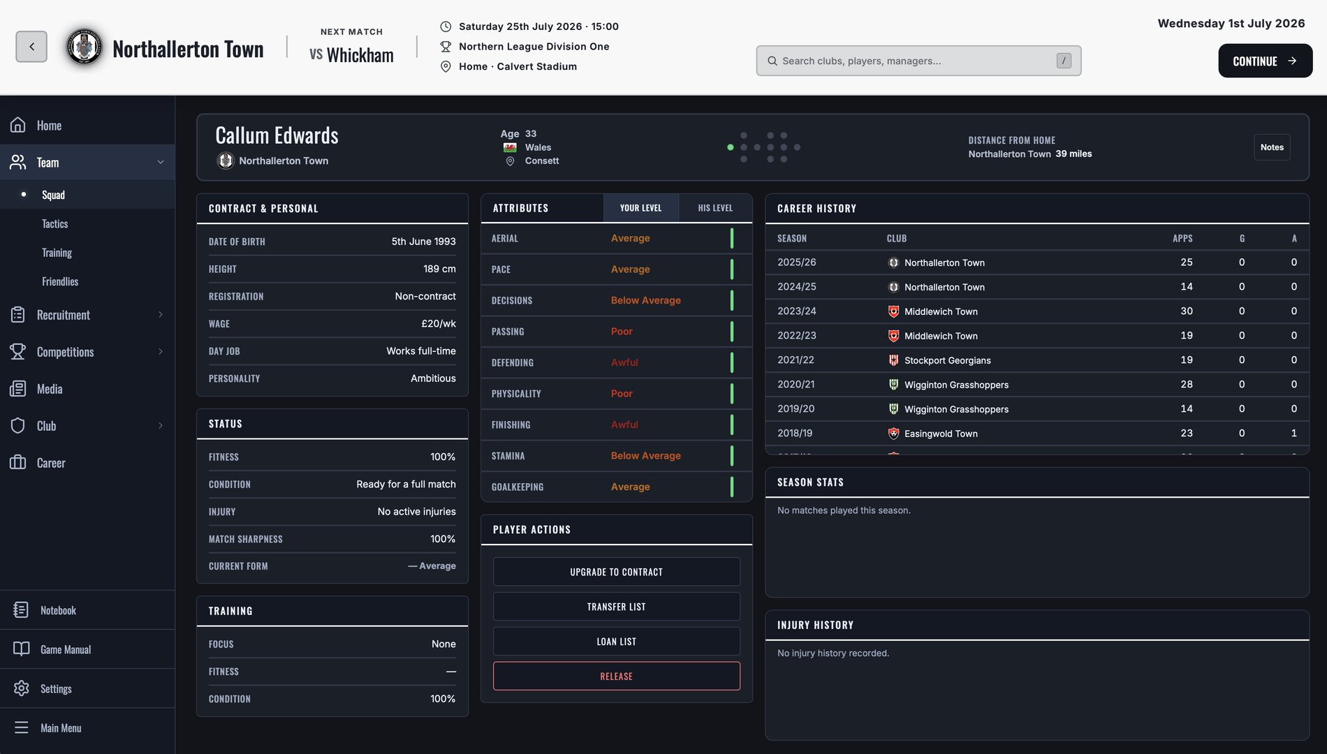 Non-League Football Manager screenshot 7