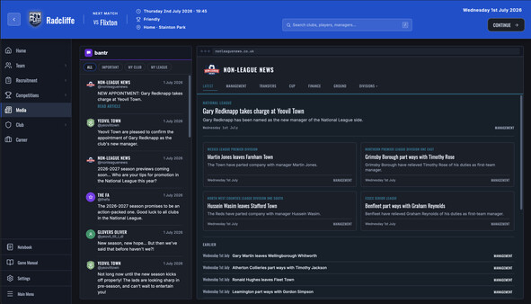 Скриншот 3 из игры Non-League Football Manager