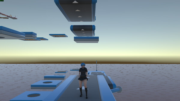 Screenshot of Femboys in Parkour gameplay showing in-action mechanics