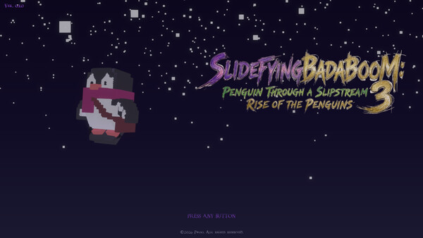 Screenshot of SlidefyingBadaBoom Penguin through a Slipstream: Rise of the Penguins 3 gameplay showing in-action mechanics
