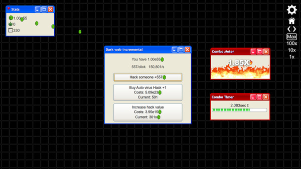 Screenshot 4 of Dark Web Incremental - final gameplay screenshot
