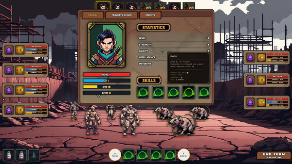 Screenshot of LastRoll gameplay showing in-action mechanics