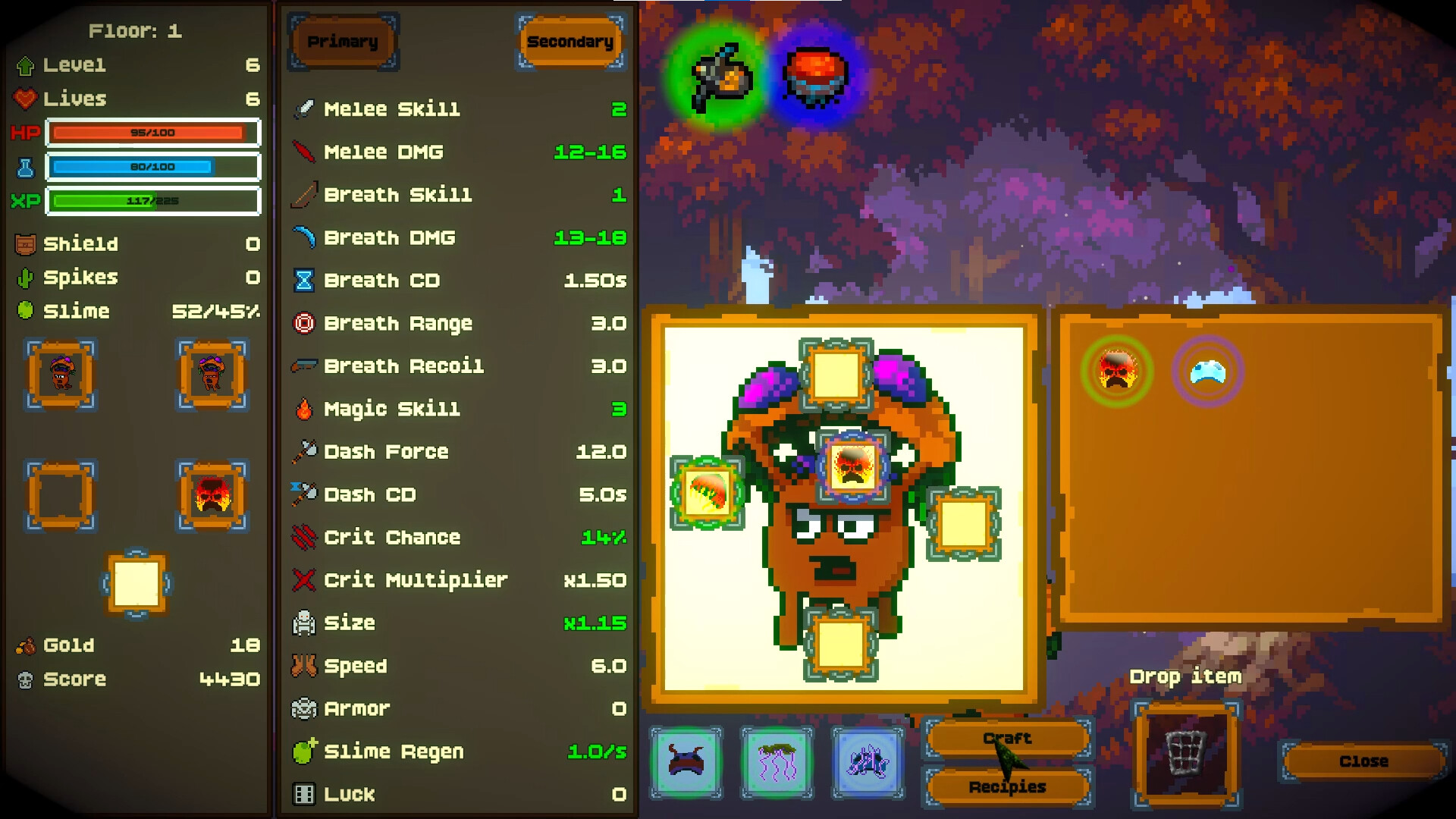 Shroomanoid: breakout action roguelite screenshot 6