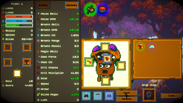 Скриншот 6 из игры Shroomanoid: breakout action roguelike